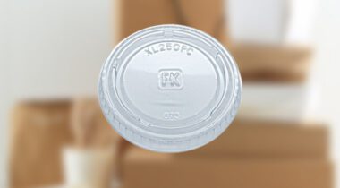 clear plastic portion cup lid graphic