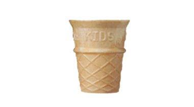 small kids ice cream cone, graphic image over white