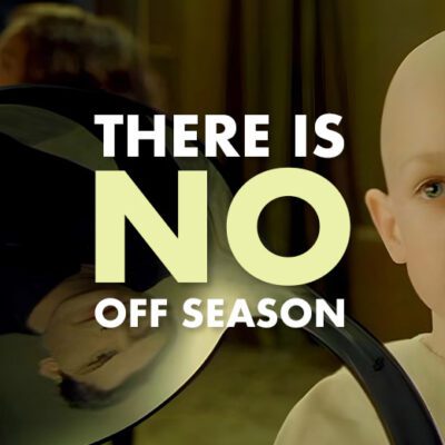 no off season graphic, image of spoon bending child from The Matrix.