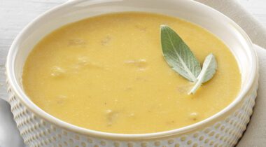 a bowl of Butternut Squash & Apple Soup