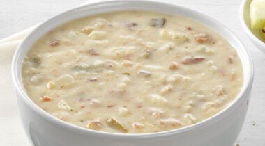 a bowl of Loaded Baked Potato soup