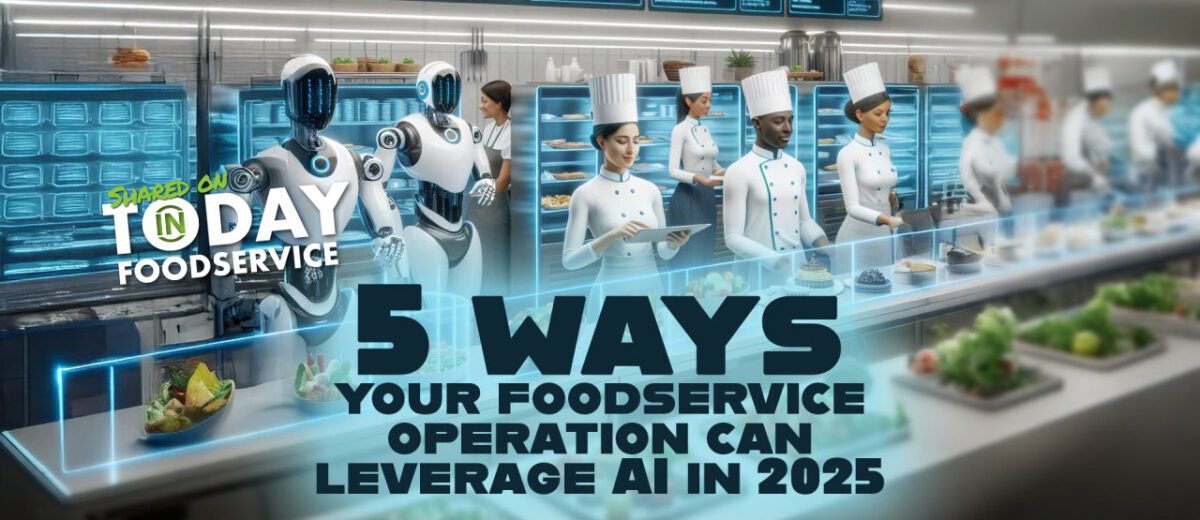 5 ways AI foodservice graphic banner