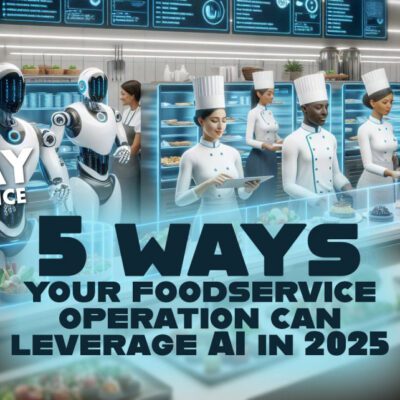 5 ways AI foodservice graphic banner