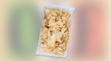 white corn tortilla chips in a bag