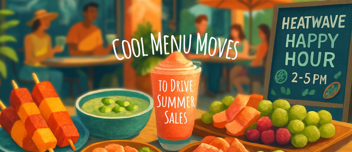 cool summer menus art banner graphic