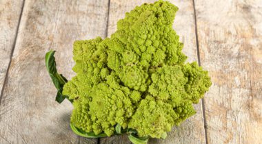 Green raw fresh ripe Romanesco cabbage