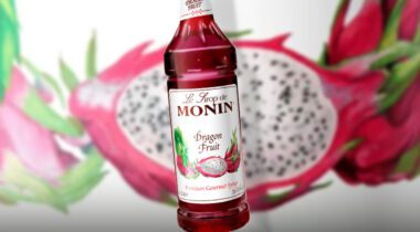 monin dragon fruit graphic with bottle