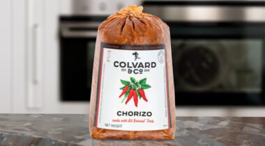 closed package of ground sausage