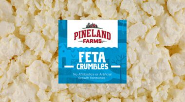 cheese crumble graphic, feta label