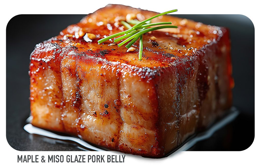 cooked pork belly cube