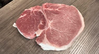 raw pork porterhouse steak