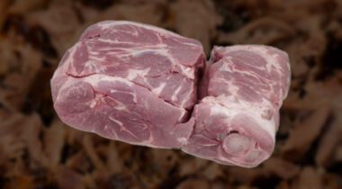 image of a raw trimmed bone-in pork butt