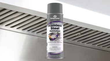 Steel Cleaner Spray Bottle Graphic, Gray Spray Can