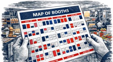 illustration of event booth map