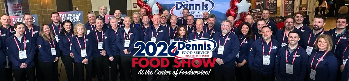 wide group picture with food show logo graphic