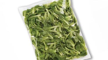 closed bag of romaine lettuce