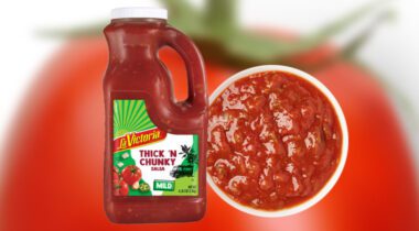 salsa jug and bowl of salsa