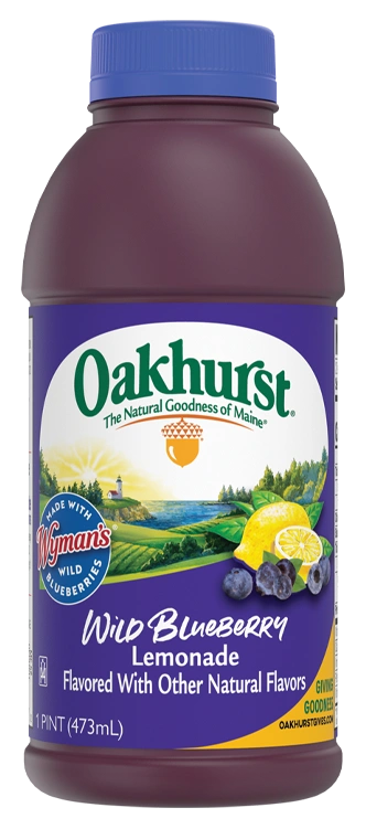 cgi bottle of oakhurst brand blueberry lemonade